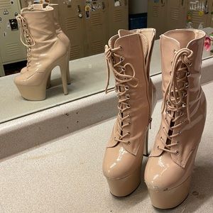 Pleaser Adore Nude Boots